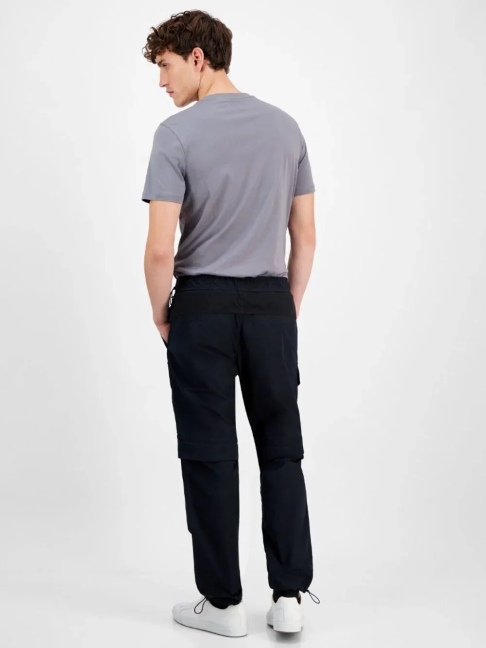 Hugo by Hugo Boss Men's Glenn Drawstring Cargo Pants - Black NWT